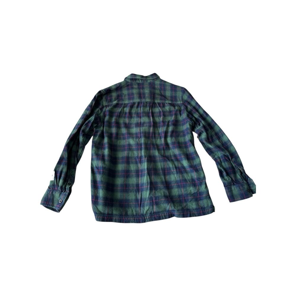 Playboy PacSun Green Blue Plaid Flannel Shirt Men’s Medium Long Sleeve - Picture 5 of 9